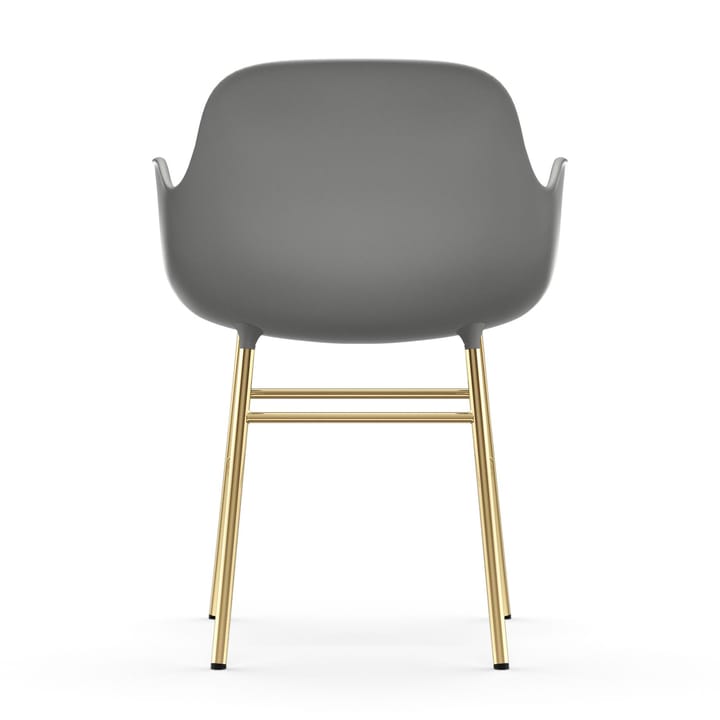 Silla reposabrazos con patas de bronce Form, Gris Normann Copenhagen