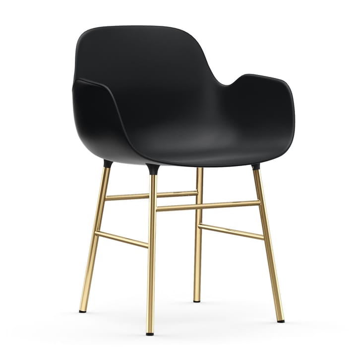 Silla reposabrazos con patas de bronce Form - Negro - Normann Copenhagen