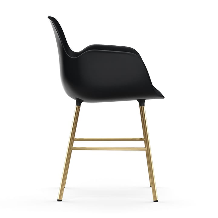 Silla reposabrazos con patas de bronce Form, Negro Normann Copenhagen