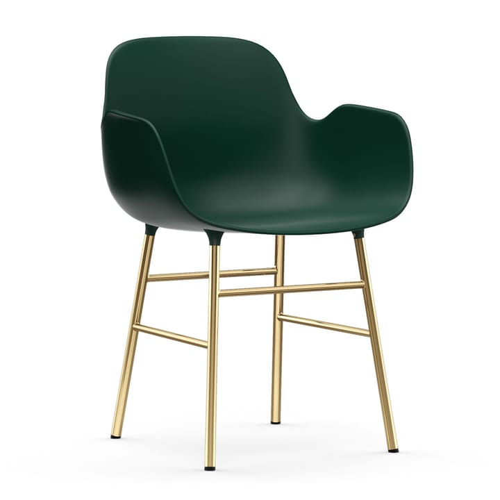 Silla reposabrazos con patas de bronce Form - Verde - Normann Copenhagen