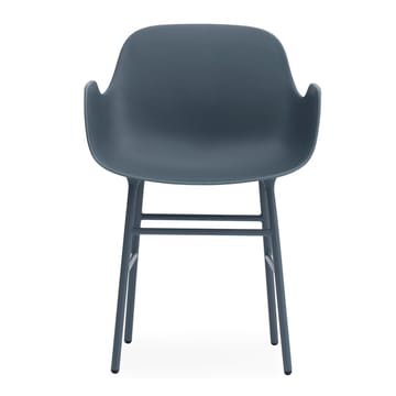 Silla reposabrazos con patas de metal Form - Azul - Normann Copenhagen