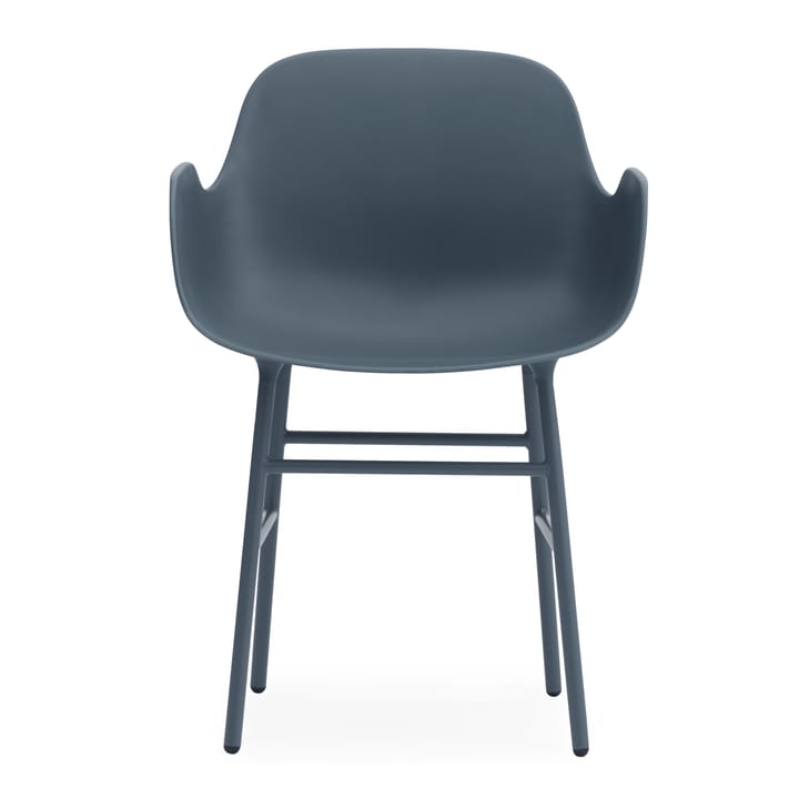 Silla reposabrazos con patas de metal Form, Azul Normann Copenhagen
