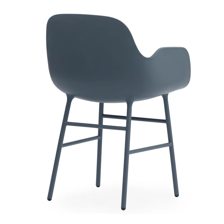 Silla reposabrazos con patas de metal Form, Azul Normann Copenhagen