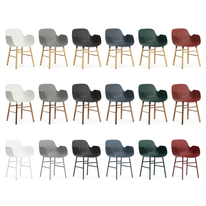 Silla reposabrazos con patas de metal Form, Azul Normann Copenhagen