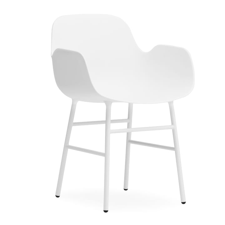 Silla reposabrazos con patas de metal Form - Blanco - Normann Copenhagen