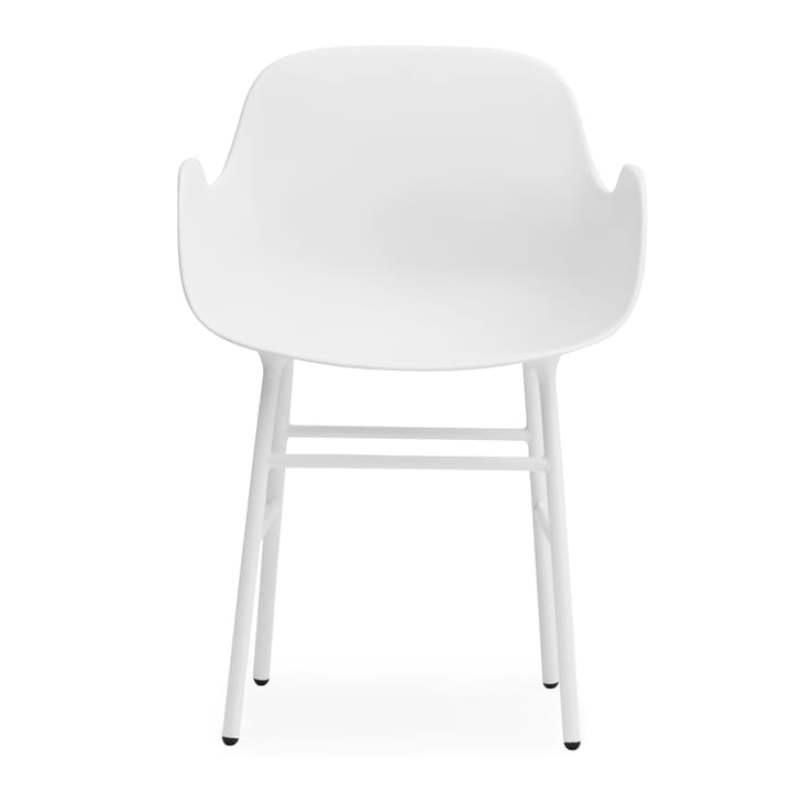 Silla reposabrazos con patas de metal Form, Blanco Normann Copenhagen