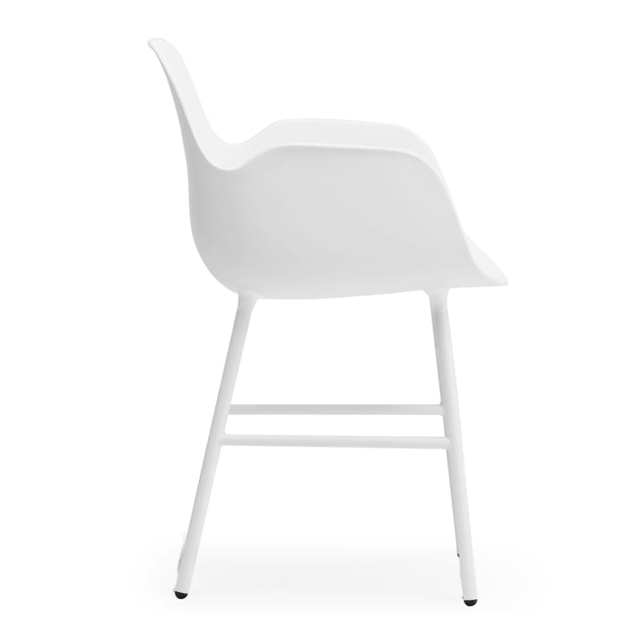 Silla reposabrazos con patas de metal Form, Blanco Normann Copenhagen