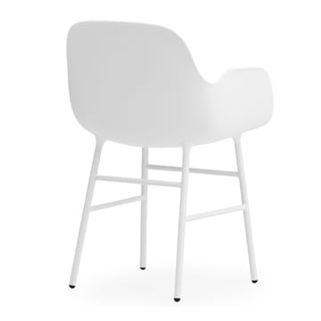 Silla reposabrazos con patas de metal Form - Blanco - Normann Copenhagen