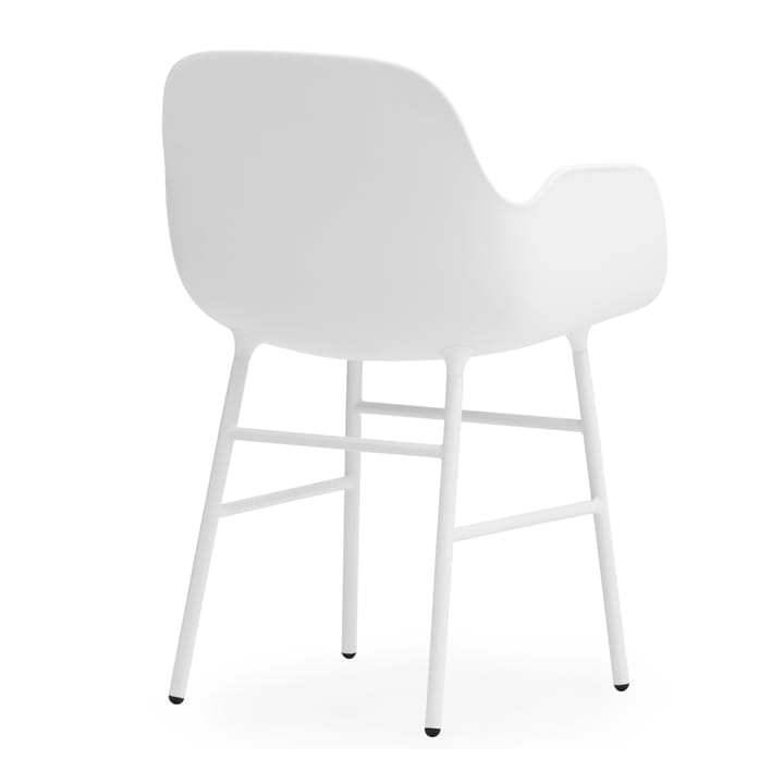 Silla reposabrazos con patas de metal Form, Blanco Normann Copenhagen