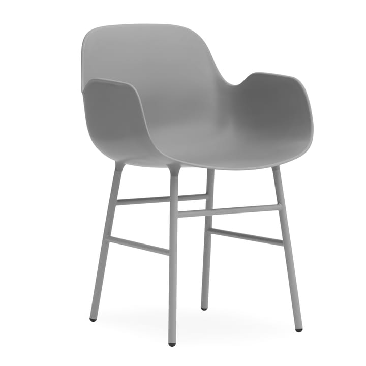 Silla reposabrazos con patas de metal Form - Gris - Normann Copenhagen