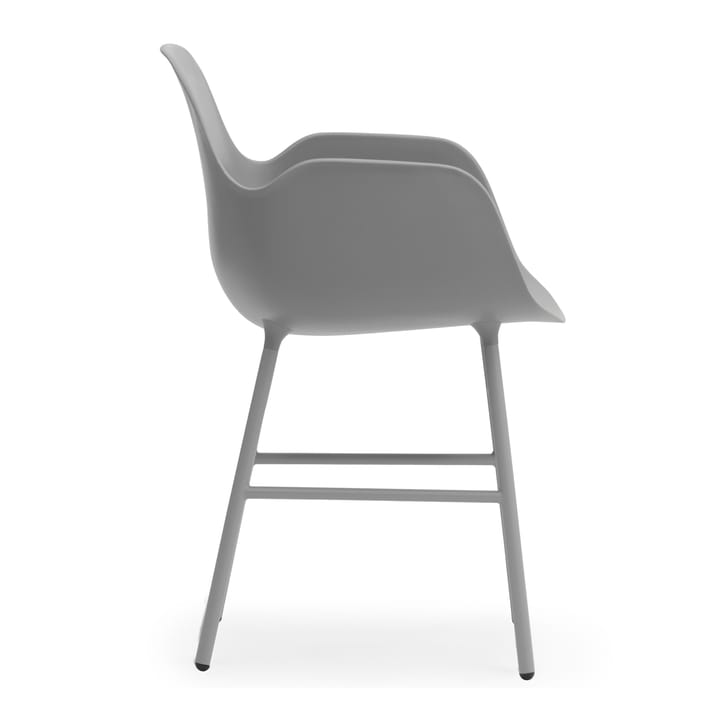 Silla reposabrazos con patas de metal Form, Gris Normann Copenhagen