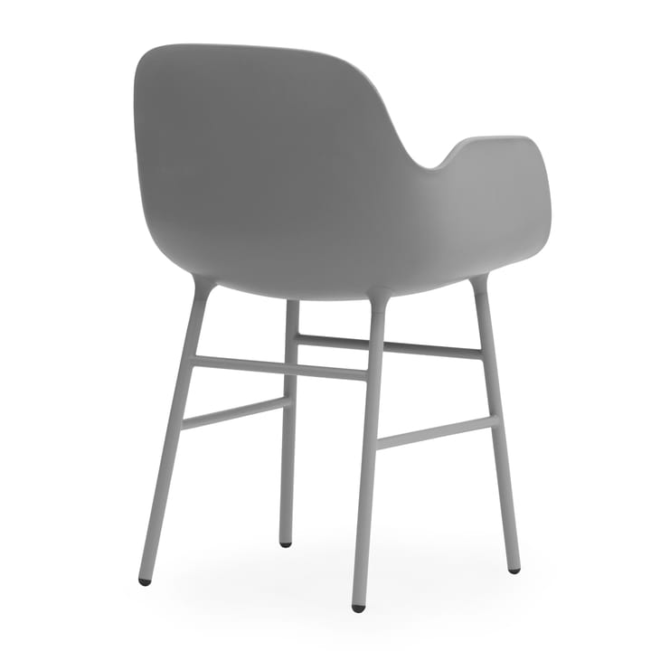 Silla reposabrazos con patas de metal Form, Gris Normann Copenhagen