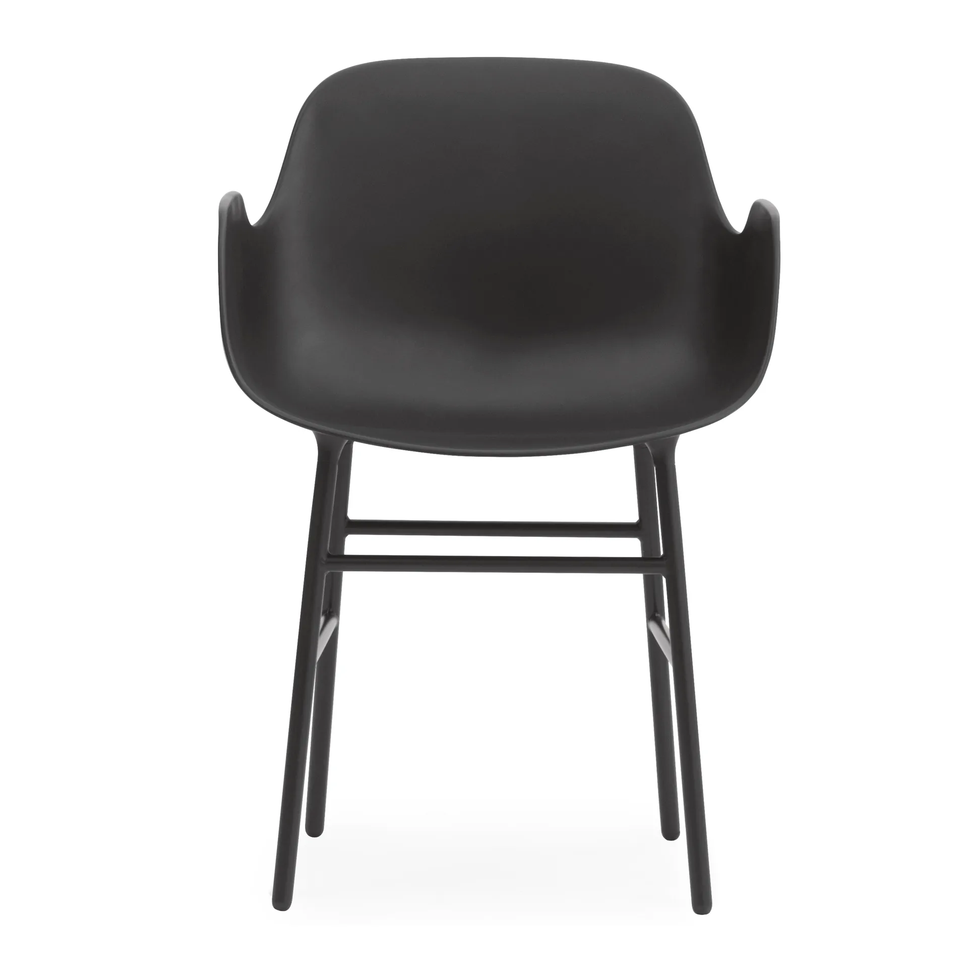 Silla reposabrazos con patas de metal Form, Negro Normann Copenhagen