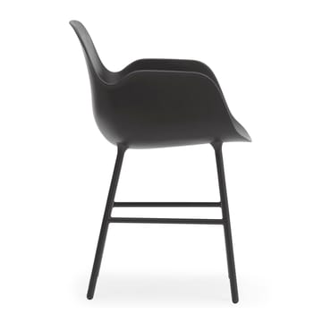 Silla reposabrazos con patas de metal Form - Negro - Normann Copenhagen