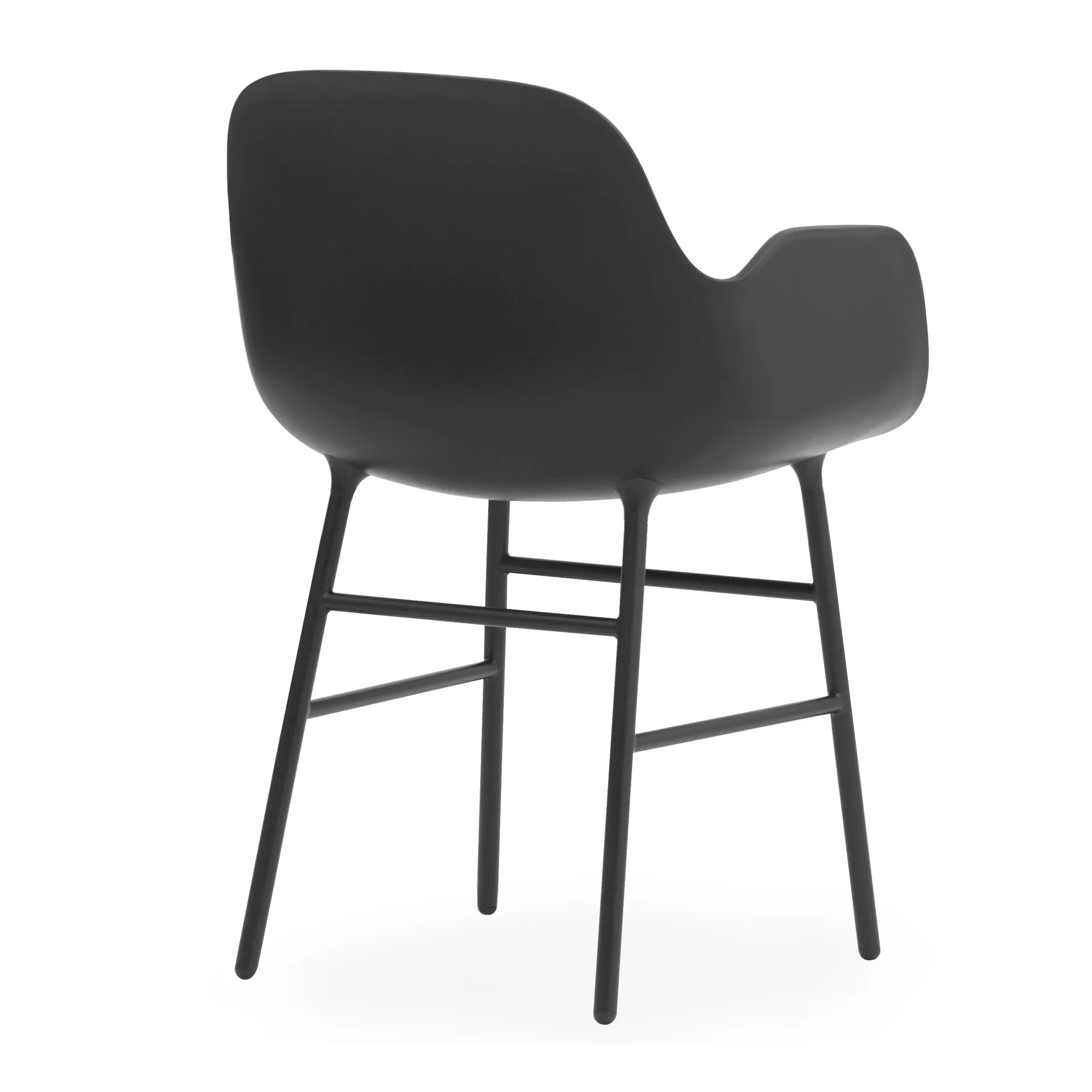 Silla reposabrazos con patas de metal Form, Negro Normann Copenhagen