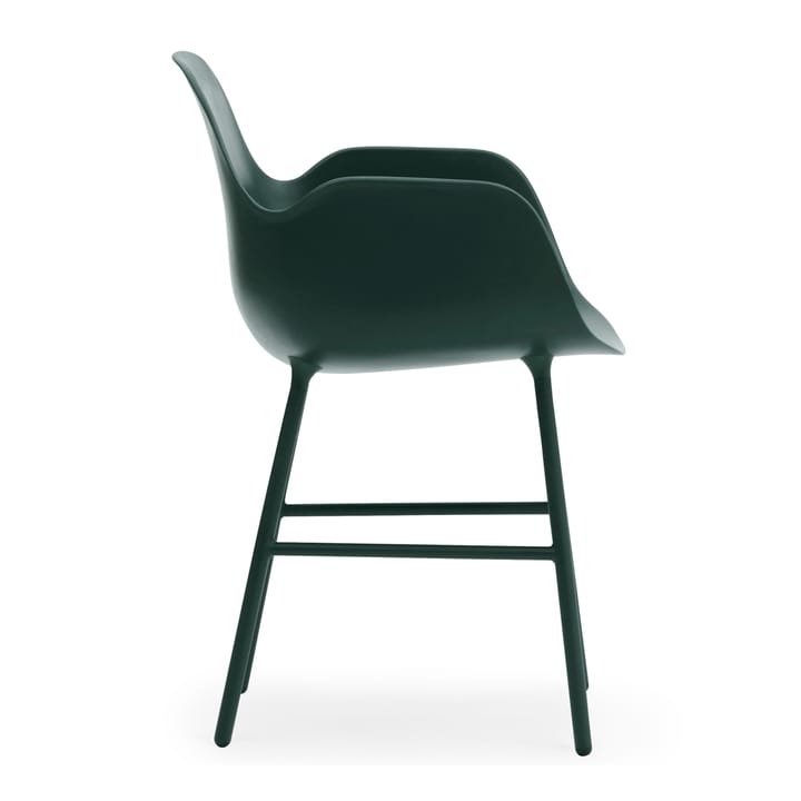 Silla reposabrazos con patas de metal Form - Verde - Normann Copenhagen