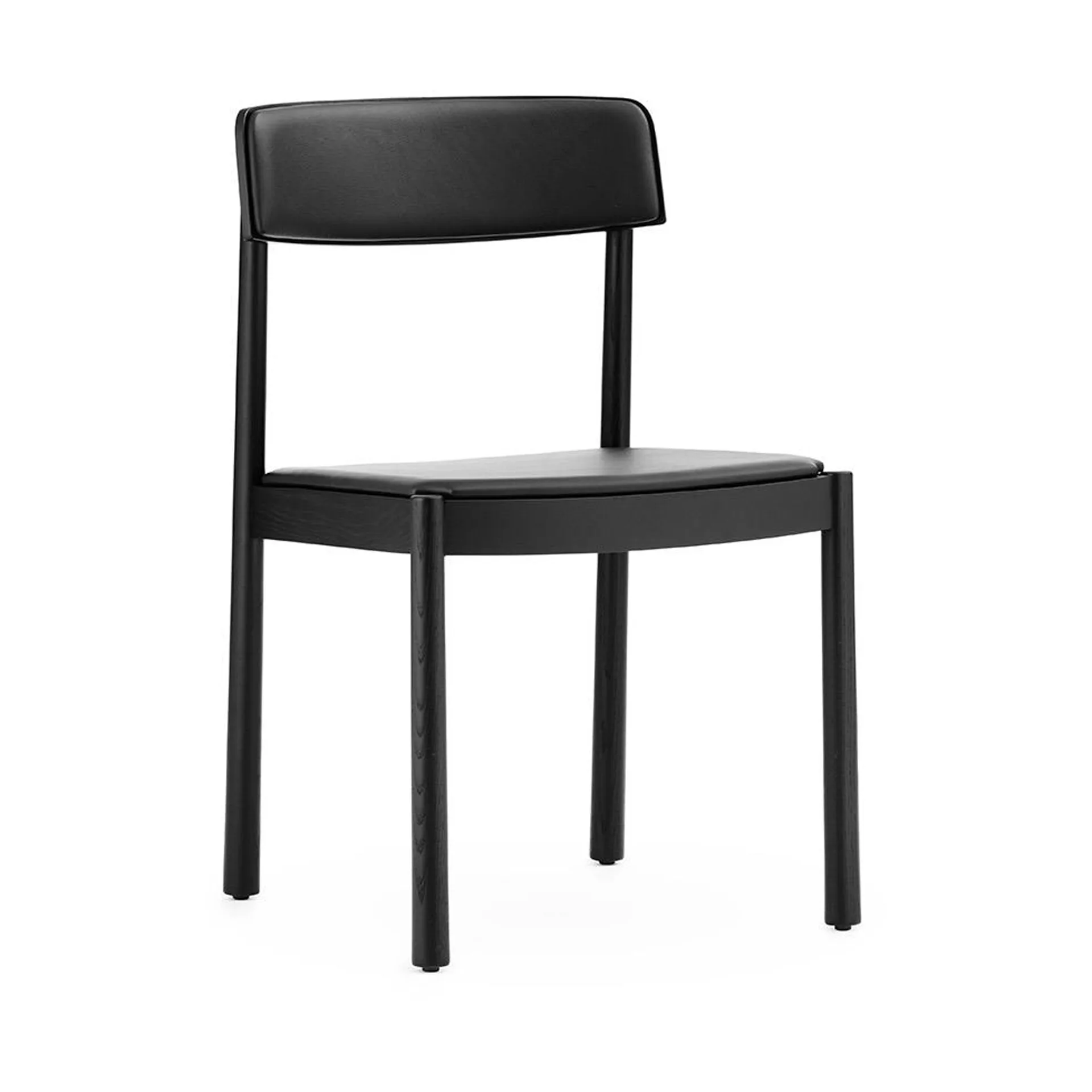 Silla Timb con cojín, Black/ Ultra Leather - Black Normann Copenhagen