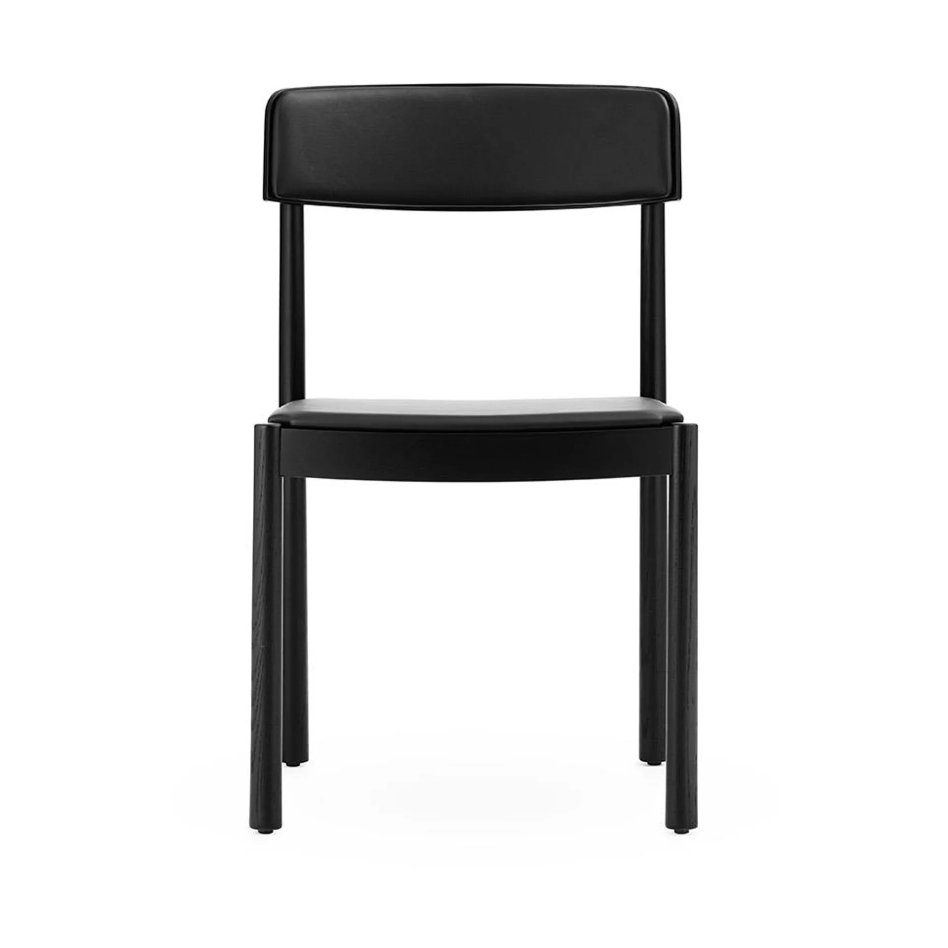 Silla Timb con cojín, Black/ Ultra Leather - Black Normann Copenhagen