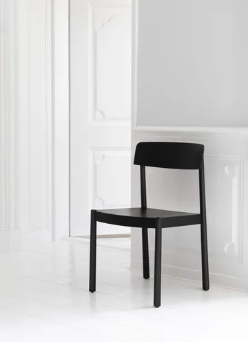 Silla Timb con cojín - Black/ Ultra Leather - Black - Normann Copenhagen