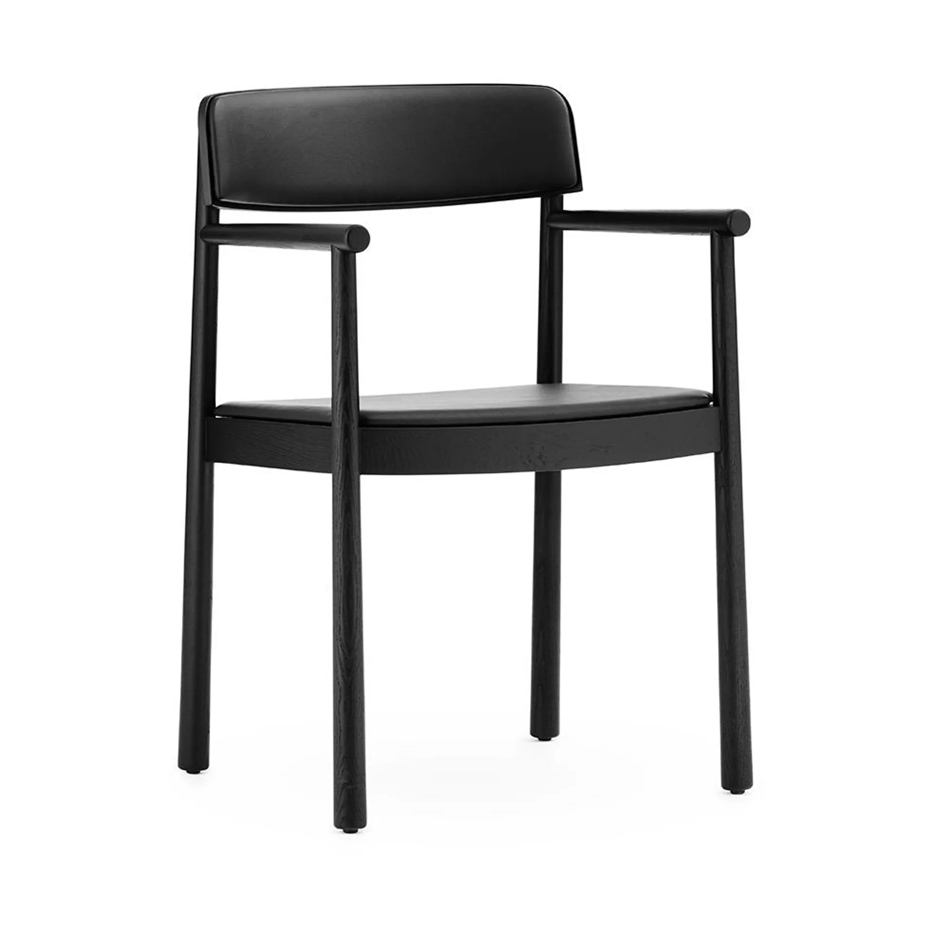 Silla Timb con cojín, Black/ Ultra Leather - Black Normann Copenhagen