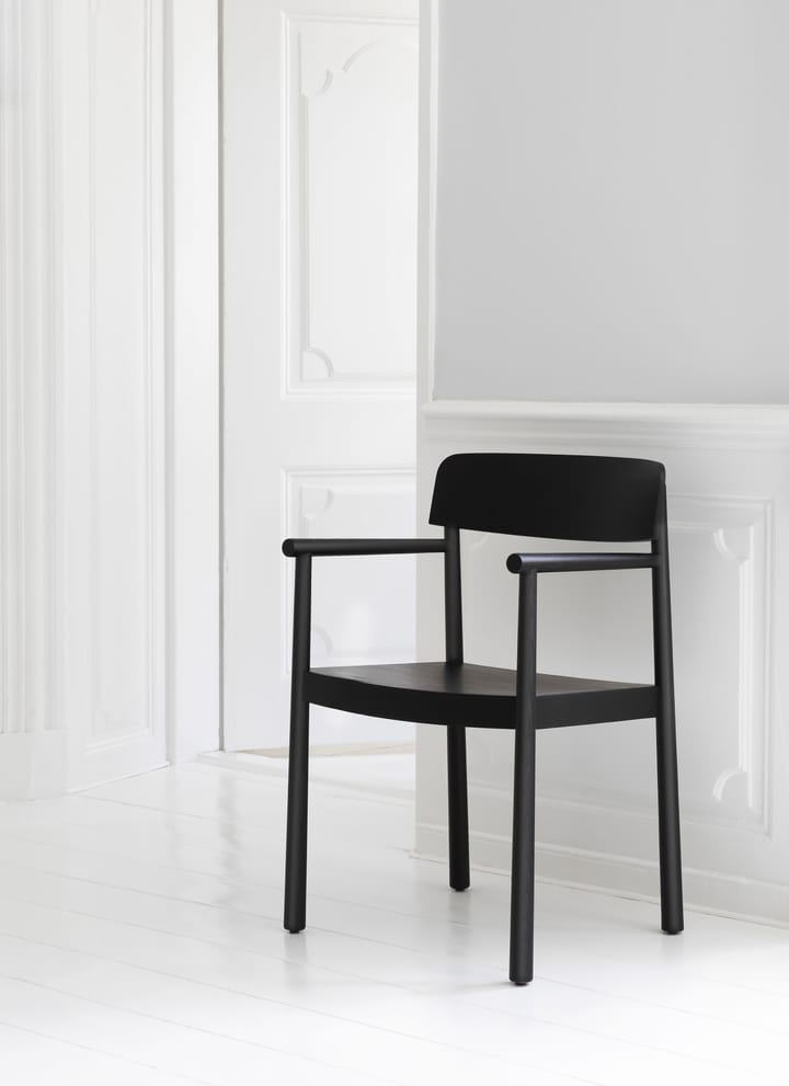 Silla Timb con cojín - Black/ Ultra Leather - Black - Normann Copenhagen