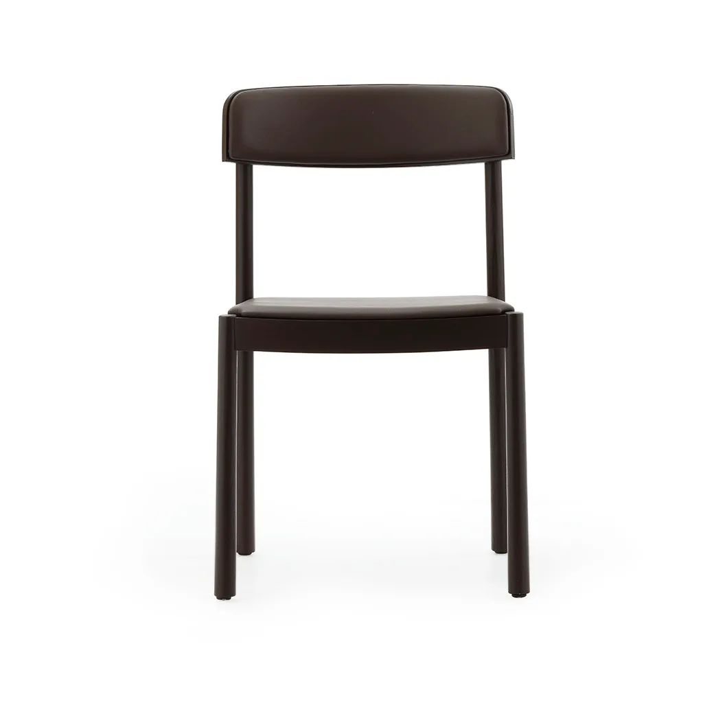 Silla Timb, Marrón cenizo – cuero ultra chocolate Normann Copenhagen