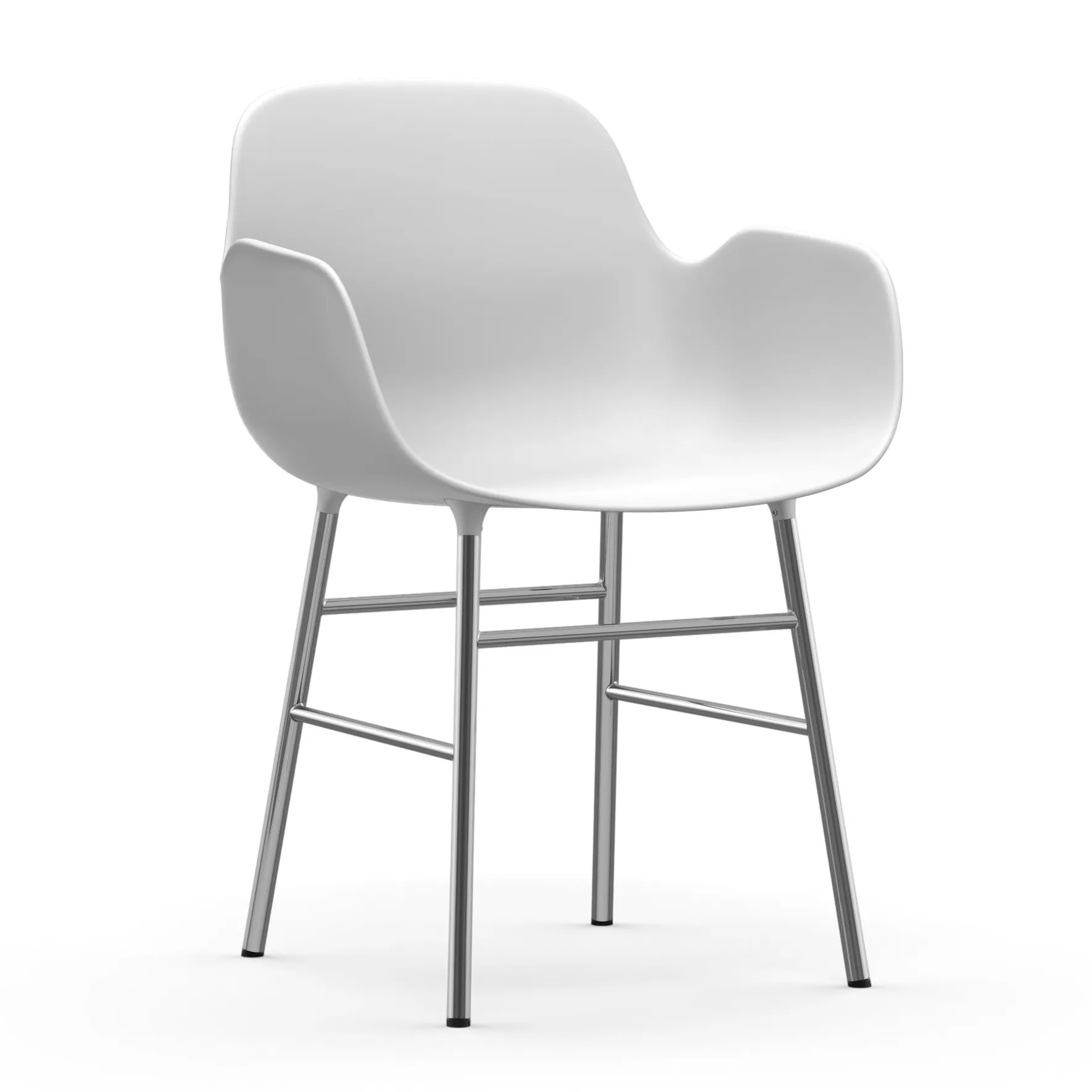 Sillón Form patas cromadas, Blanco Normann Copenhagen
