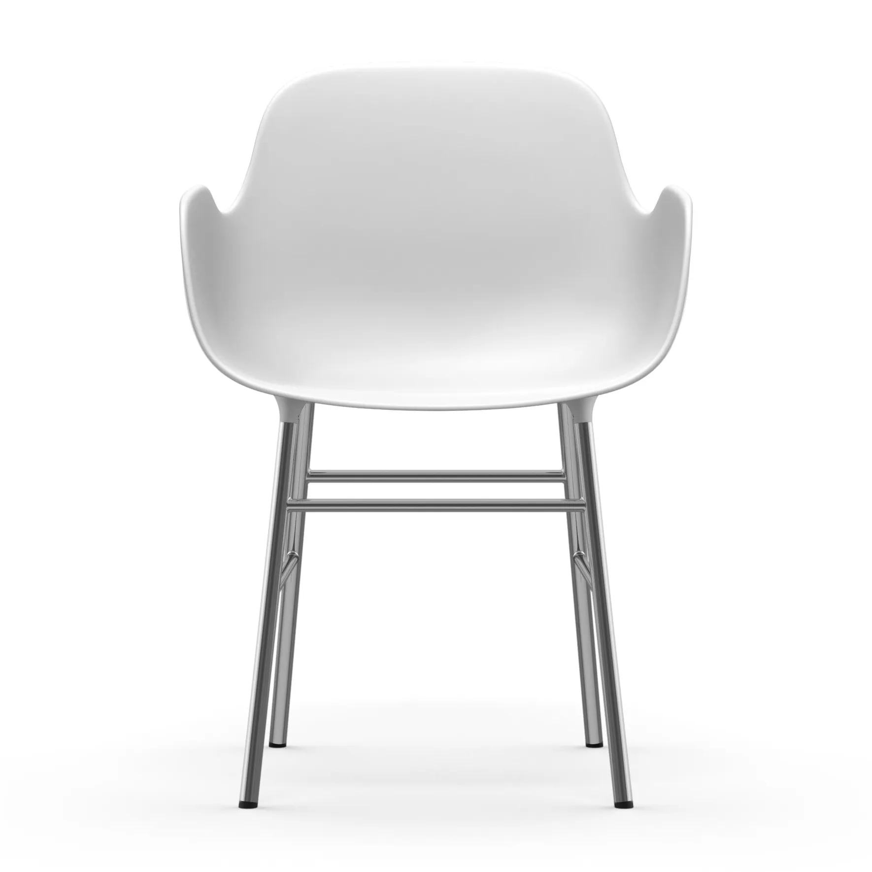 Sillón Form patas cromadas, Blanco Normann Copenhagen