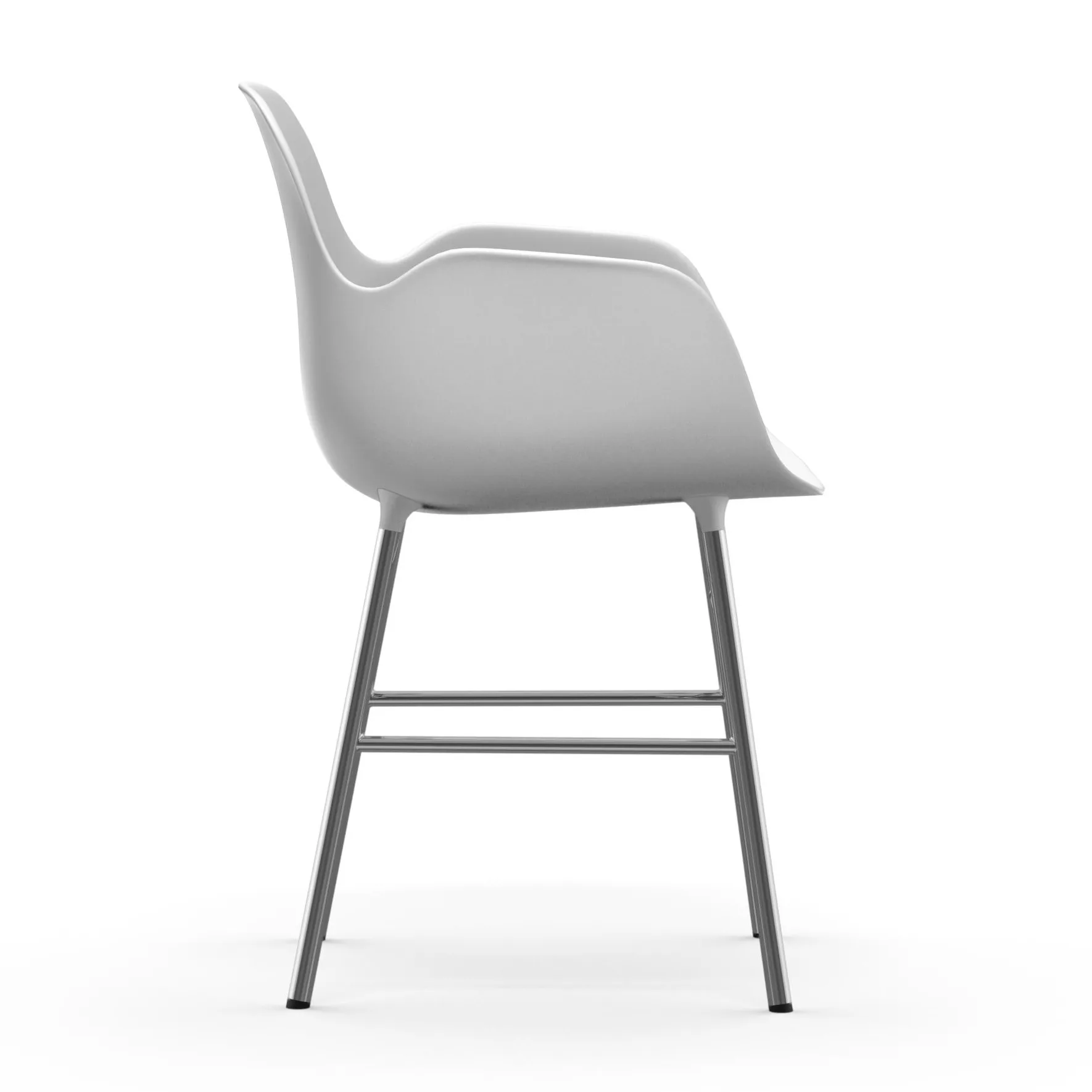 Sillón Form patas cromadas, Blanco Normann Copenhagen