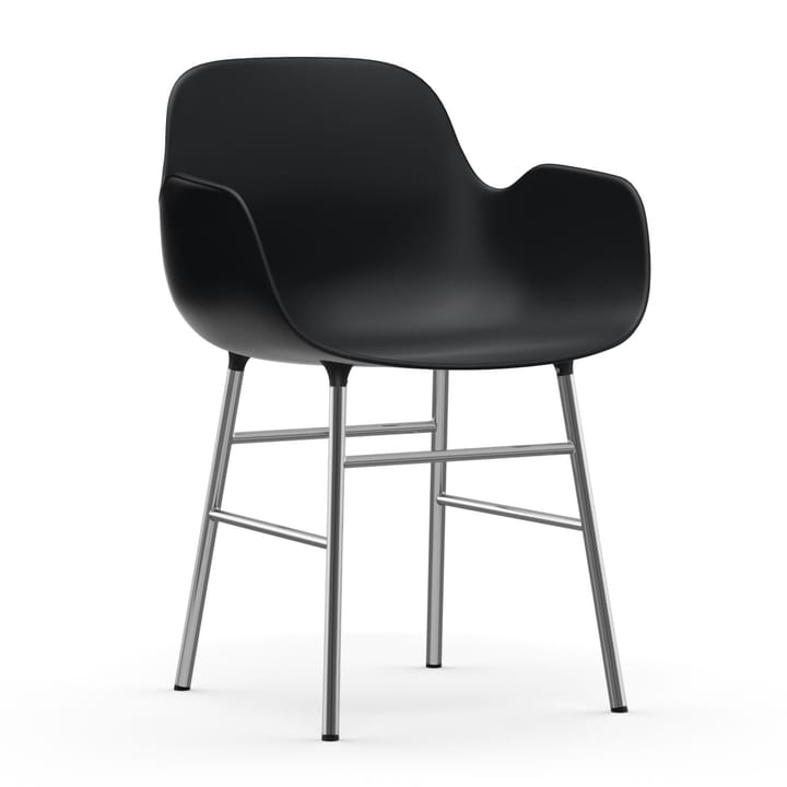 Sillón Form patas cromadas - Negro - Normann Copenhagen