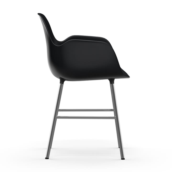 Sillón Form patas cromadas, Negro Normann Copenhagen