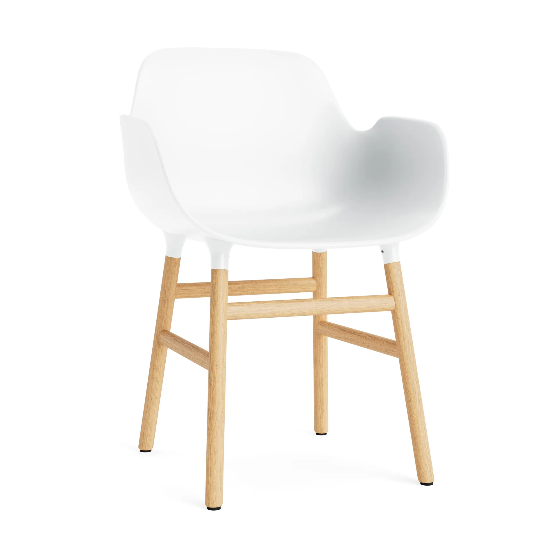 Sillón Form, White, patas de roble Normann Copenhagen
