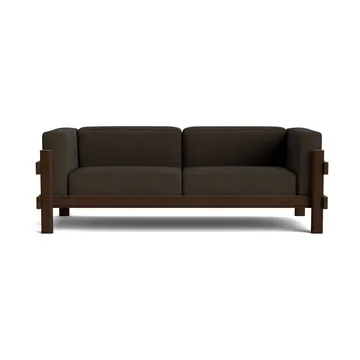 Sofá Kube - Pino lacado en marrón-tela Remix 356 Brown, 220 cm - Normann Copenhagen