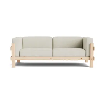 Sofá Kube - Pino lacado-tela Remix 223 Beige, 220 cm - Normann Copenhagen