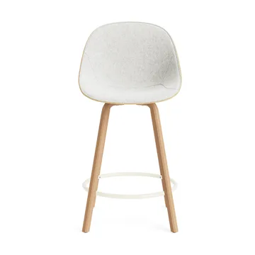 Taburete asiento tapizado Mat Bar Chair 65 cm - Hallingdal 110-hemp-beech-cream steel - Normann Copenhagen