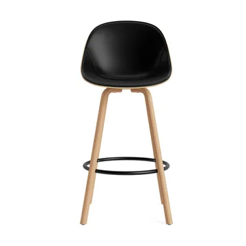 Taburete asiento tapizado Mat Bar Chair 75 cm - Ultra 41599-hemp-beech-black steel - Normann Copenhagen