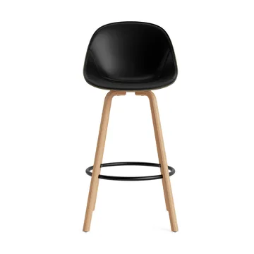 Taburete asiento tapizado Mat Bar Chair 75 cm - Ultra 41599-seaweed-beech-black steel - Normann Copenhagen