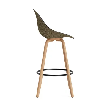 Taburete asiento tapizado Mat Bar Chair 75 cm - Ultra 41599-seaweed-beech-black steel - Normann Copenhagen