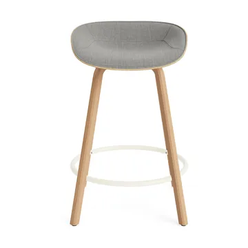Taburete asiento tapizado Mat Barstool 65 cm - Remix 133-hemp-beech-cream steel - Normann Copenhagen