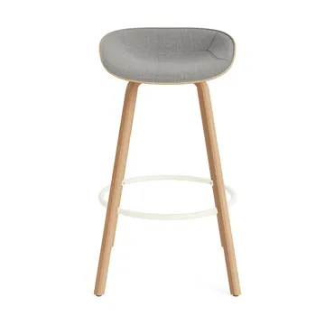 Taburete asiento tapizado Mat Barstool 75 cm - Remix 133-hemp-beech-cream steel - Normann Copenhagen