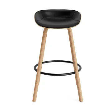 Taburete asiento tapizado Mat Barstool 75 cm - Ultra 41599-hemp-beech-black steel - Normann Copenhagen