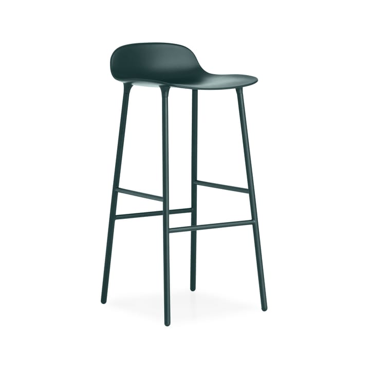 Taburete bar Form alto - Green, patas de acero lacadas en verde - Normann Copenhagen