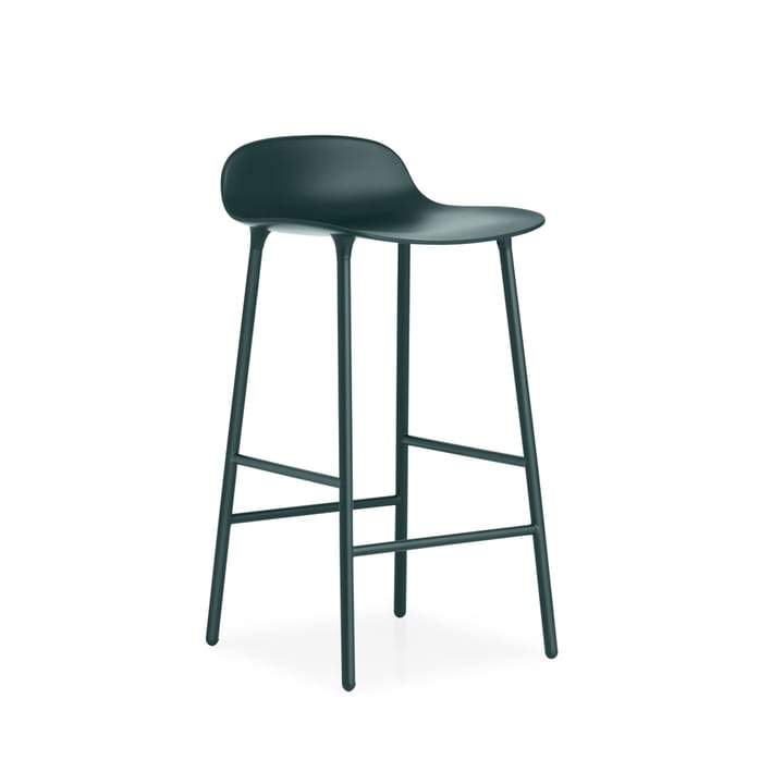 Taburete bar Form bajo - Green, patas de acero lacadas en verde - Normann Copenhagen