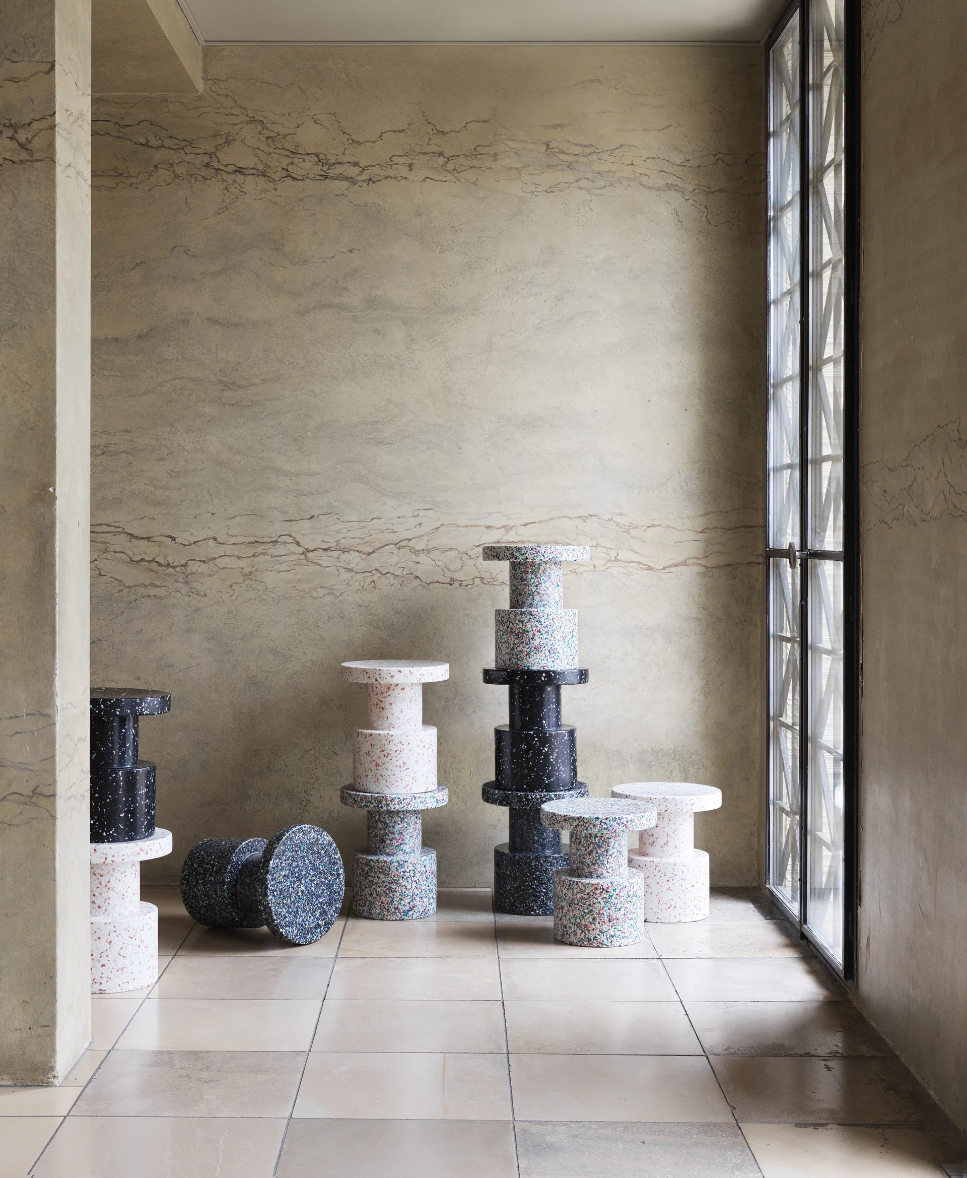 Taburete Bit, blanco-multi Normann Copenhagen