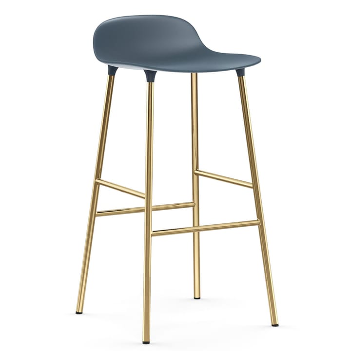 Taburete de bar con patas de bronce Form 75 cm - Azul - Normann Copenhagen