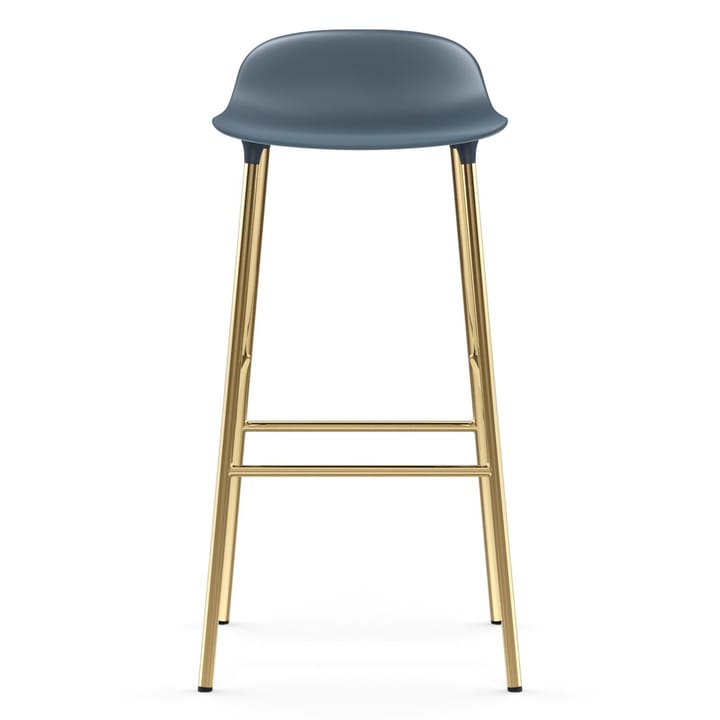 Taburete de bar con patas de bronce Form 75 cm, Azul Normann Copenhagen