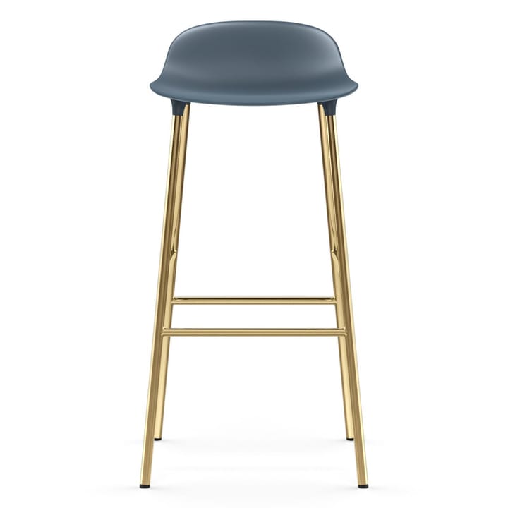 Taburete de bar con patas de bronce Form 75 cm - Azul - Normann Copenhagen