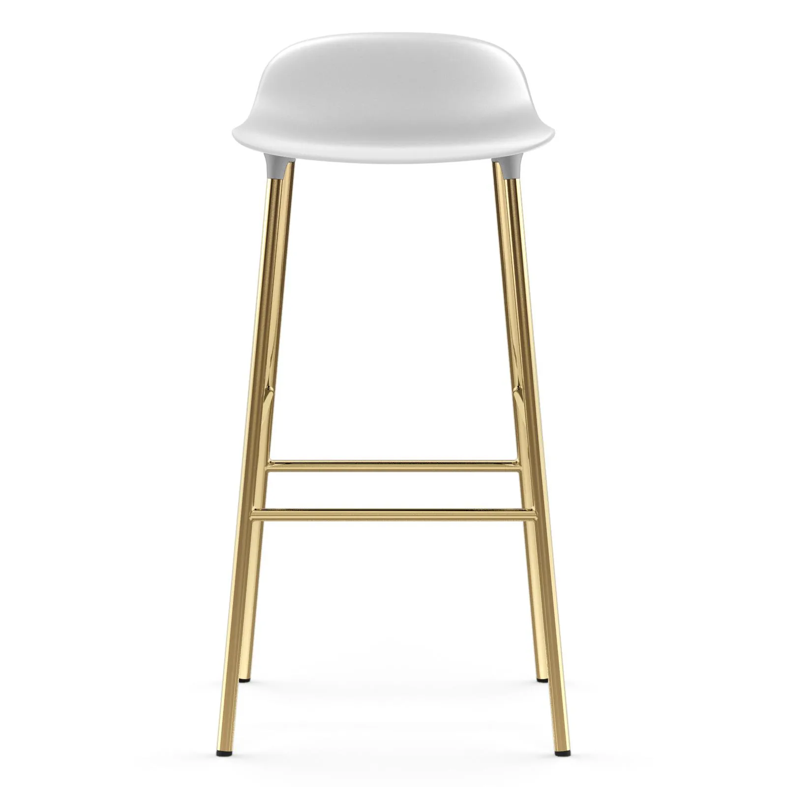 Taburete de bar con patas de bronce Form 75 cm, Blanco Normann Copenhagen