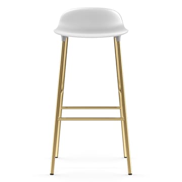 Taburete de bar con patas de bronce Form 75 cm - Blanco - Normann Copenhagen