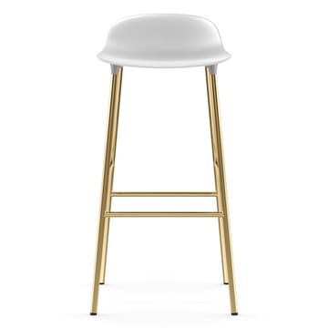 Taburete de bar con patas de bronce Form 75 cm - Blanco - Normann Copenhagen